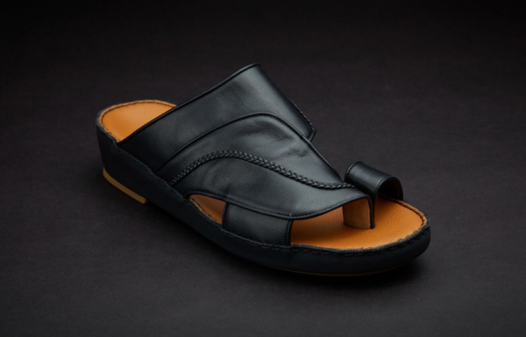 black arabic sandals
