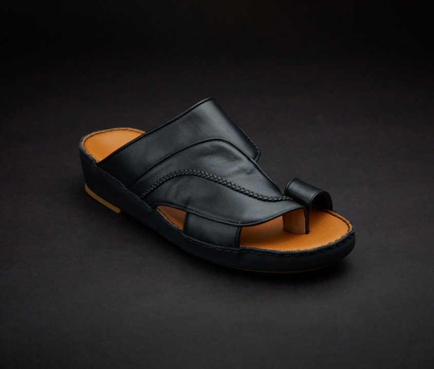 black arabic sandals